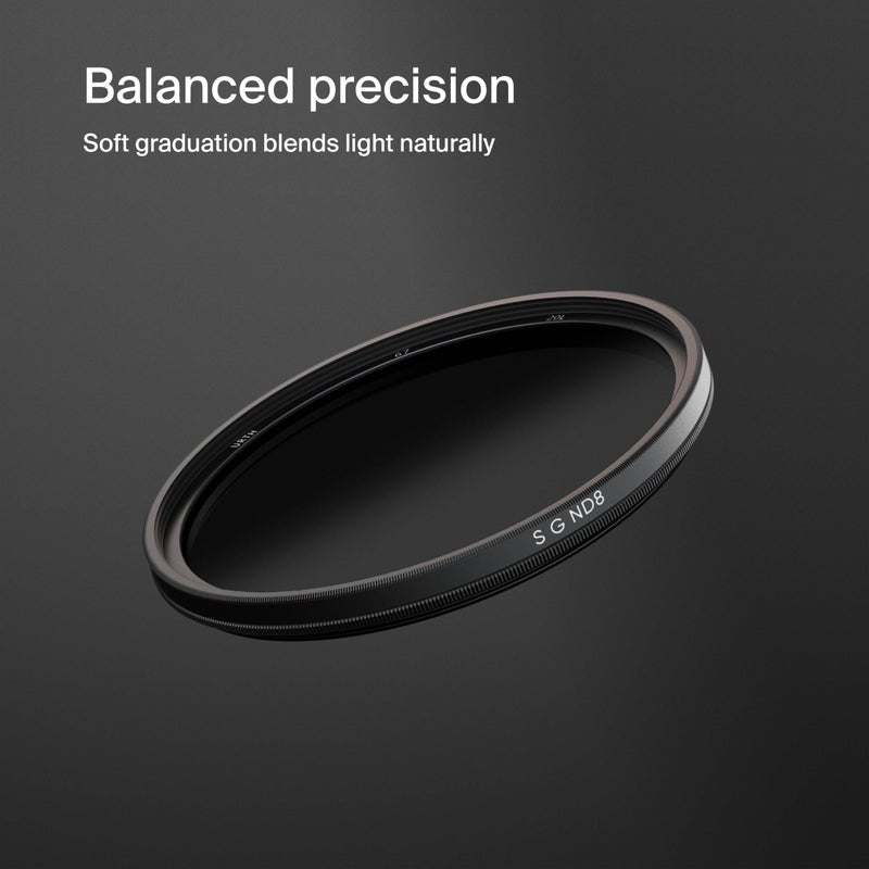 Urth 77mm Soft Graduated ND8 Lens Filter (Plus+) â€” 3-Stop, Ultra-Slim 20-Layer Nano-Coated Soft Grad Neutral Density Camera Lens Exposure Balance Filter - Image 2